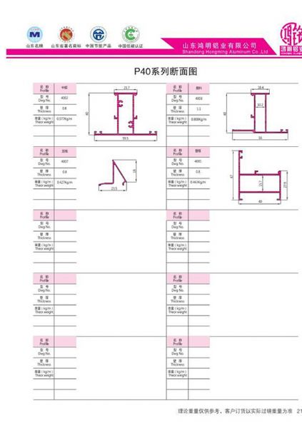 P40系列断面图